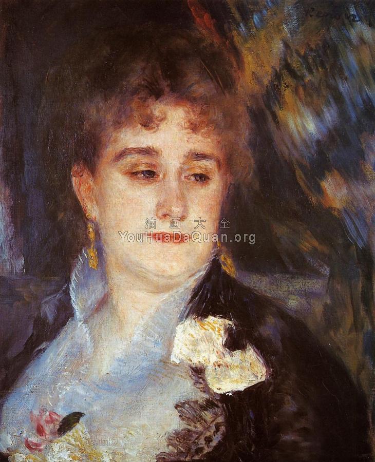 First Portrait of Madame Georges Charpentier - 皮埃尔·奥古斯特·雷诺阿